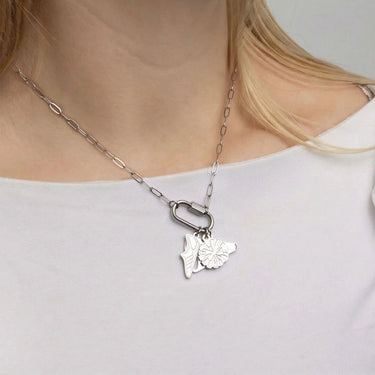 18K Gold PVD Stainless Steel Game Day Charm Set-silver model 
