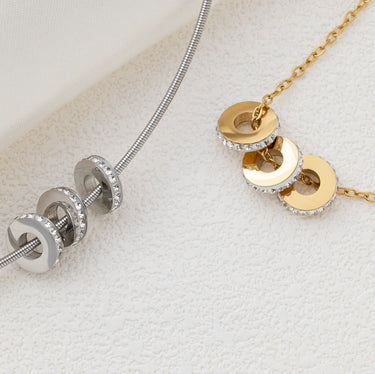 Gold and Silver Stone Spacer Beads