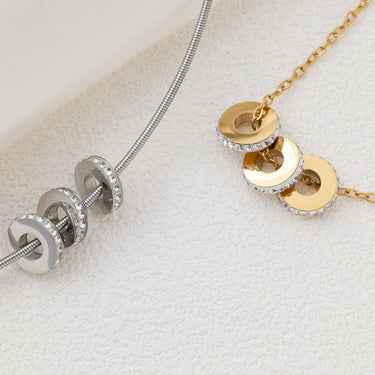 Gold and Silver Stone Spacer Beads