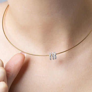 Gold Stone Spacer Beads work on collar necklace
