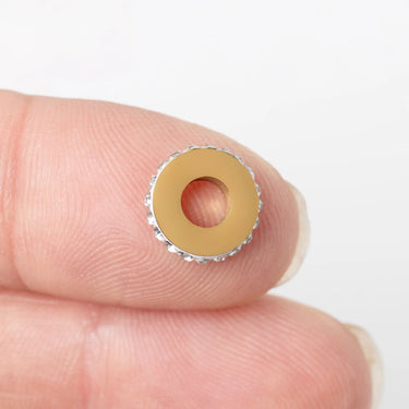 Gold Stone Spacer Bead- scale shot 