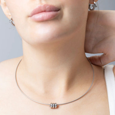 Silver Rounded Spacer Beads