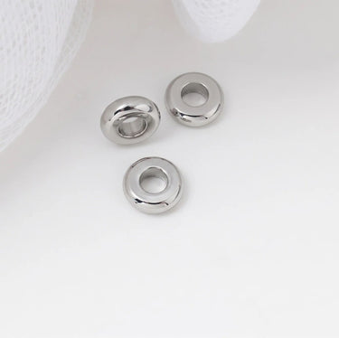 Silver Rounded Spacer Beads