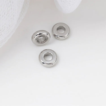 Silver Rounded Spacer Beads