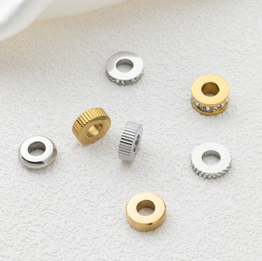 Gold and Silver Silver Spacer Beads