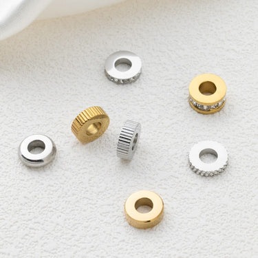 Gold and Silver Silver Spacer Beads