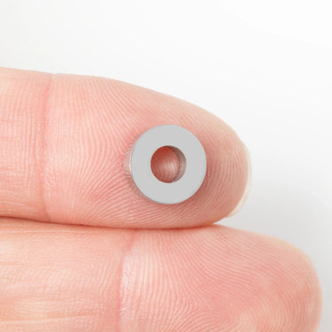 Silver Spacer Bead- scale shot 