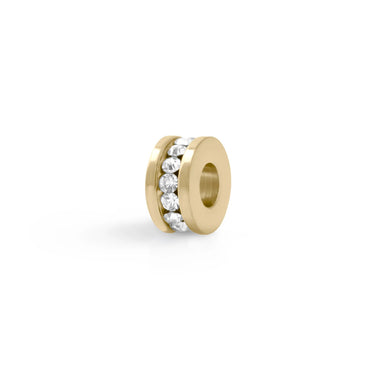 Gold Large Stone Spacer Bead