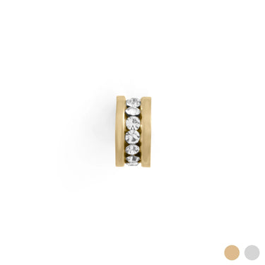 Gold Large Stone Spacer Bead