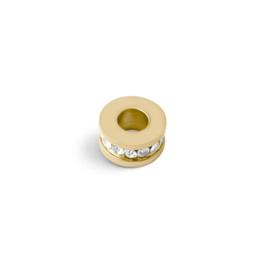 Gold Large Stone Spacer Bead