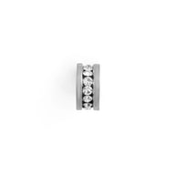 Silver Large Stone Spacer Bead