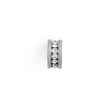 Silver Large Stone Spacer Bead