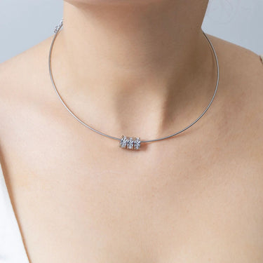 Silver Large Stone Spacer Beads