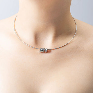 Silver Large Stone Spacer Beads