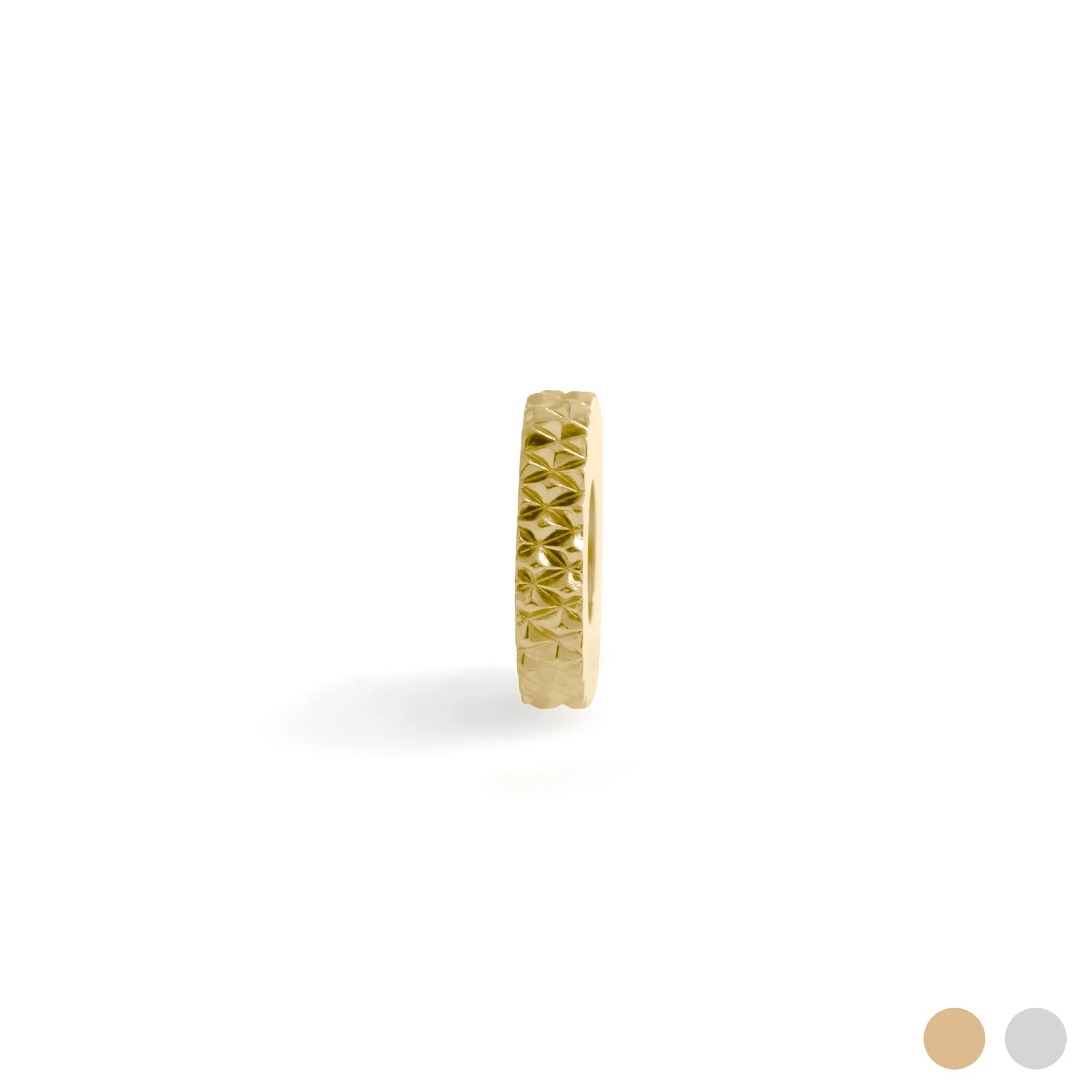 Gold Textured Spacer Bead 