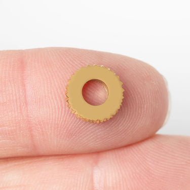 Gold Textured Spacer Bead- scale shot