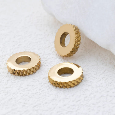 Gold Textured Spacer Beads
