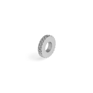 Silver Textured Spacer Bead