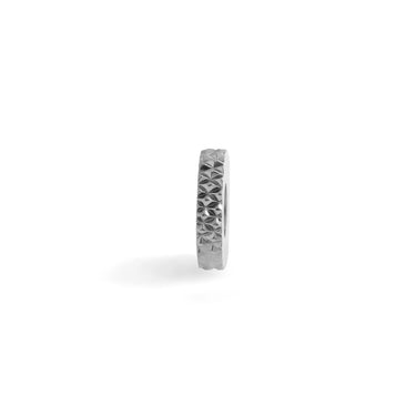 Silver Textured Spacer Bead