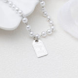 18K Gold PVD Stainless Steel Miss to Mrs tag Charm- silver studio 