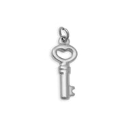 Silver Key Charm
