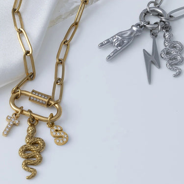 Gold anf Silver Snake Charms