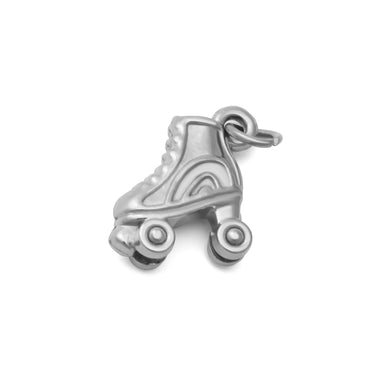 18K Gold PVD Stainless Steel Roller Skate Charm- silver main 
