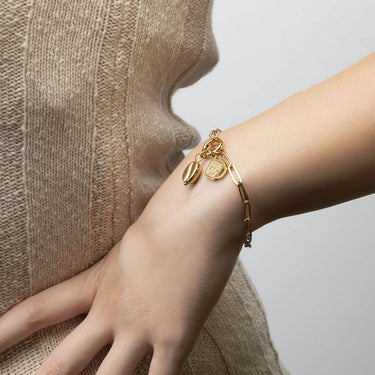 Gold Coffee Bean Charm