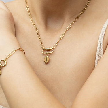 Gold Coffee Bean Charm