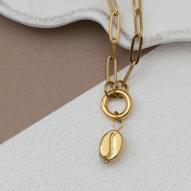 Gold Coffee Bean Charm