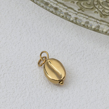 Gold Coffee Bean Charm