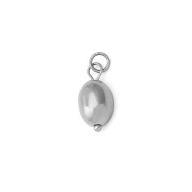 Silver Coffee Bean Charm