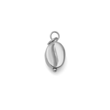 Silver Coffee Bean Charm