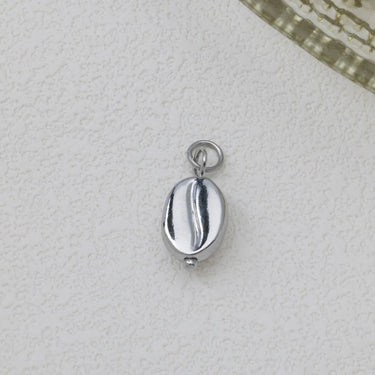Silver Coffee Bean Charm