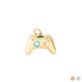 18K Gold PVD Stainless Steel Game Controller Charm- gold main 