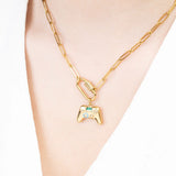 18K Gold PVD Stainless Steel Game Controller Charm - gold model 