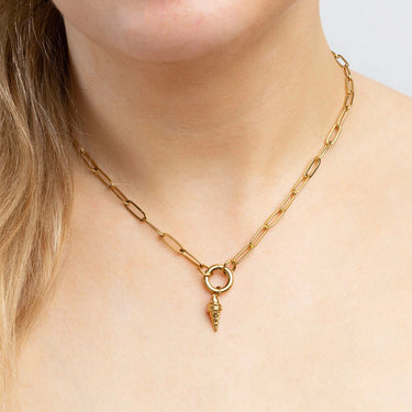 Gold Ice Cream Cone Charm