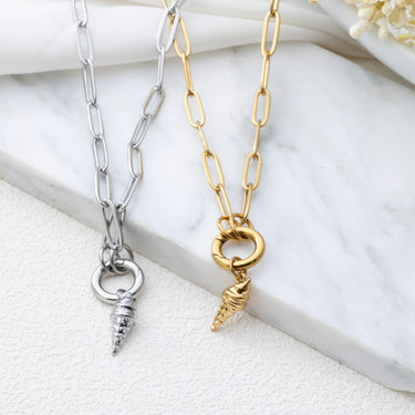 Gold and Silver Ice Cream Cone Charm