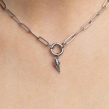 Silver Ice Cream Cone Charm