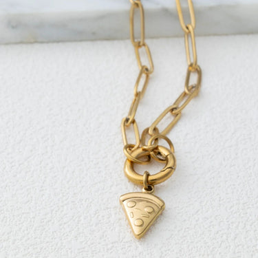 Gold Pizza Charm