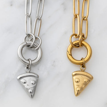 Gold and Silver Pizza Charms