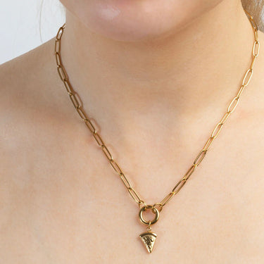 Gold Pizza Charm