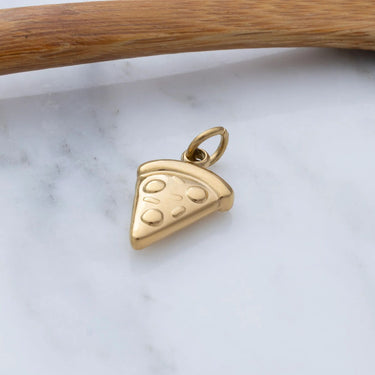 Gold Pizza Charm