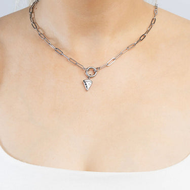 Silver Pizza Charm