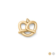 18K Gold PVD Stainless Steel Pretzel Charm- gold main 