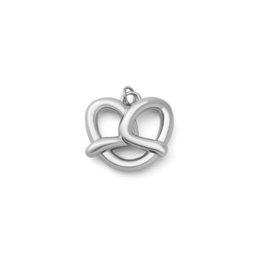 18K Gold PVD Stainless Steel Pretzel Charm- silver main 