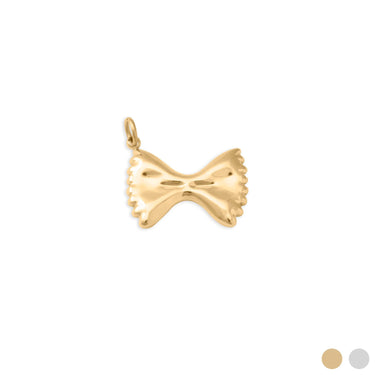 18K Gold PVD Stainless Steel Bowtie Pasta Charm / PDL0433