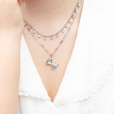 18K Gold PVD Stainless Steel Bowtie Pasta Charm - stainless model 