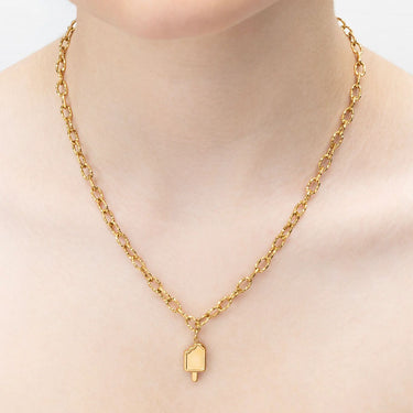 18K Gold PVD Stainless Steel Popsicle Charm - gold model 