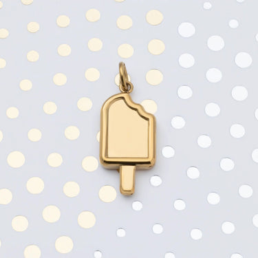 18K Gold PVD Stainless Steel Popsicle Charm - gold studio 
